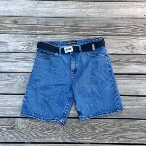 Lee Blue Jean Shorts with Frayed Hem